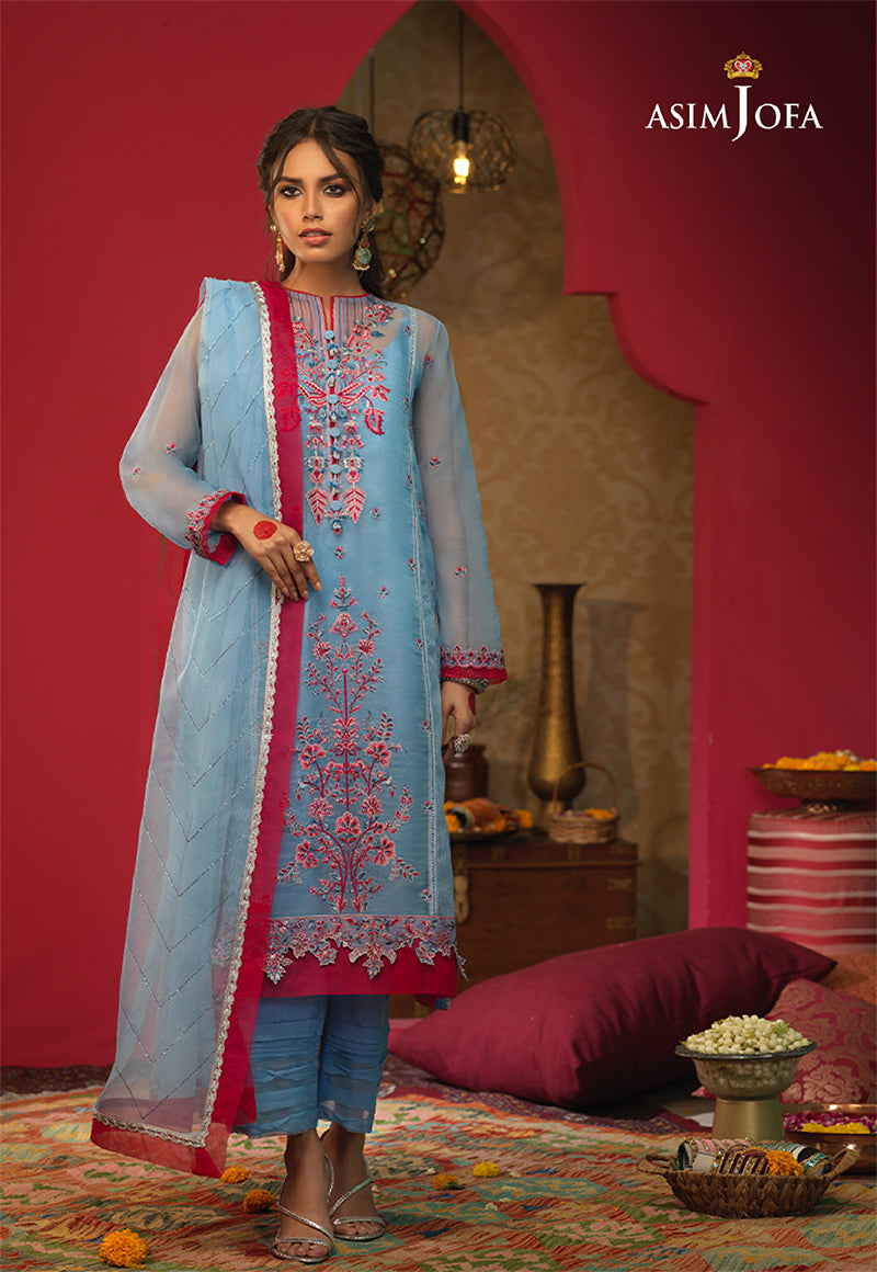 AJFC-32 EMBROIDERED ORGANZA 3 PCS