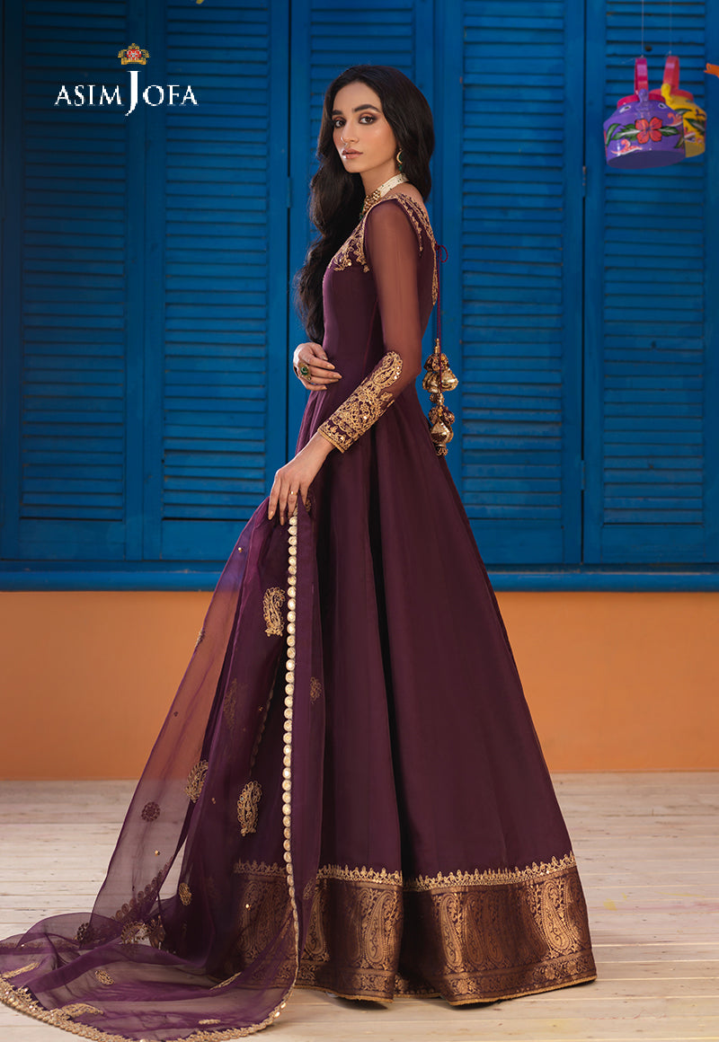 AJFC-73 EMBROIDERED ORGANZA 3 PCS