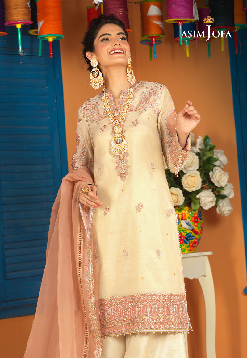 AJFC-74 EMBROIDERED ORGANZA 3 PCS