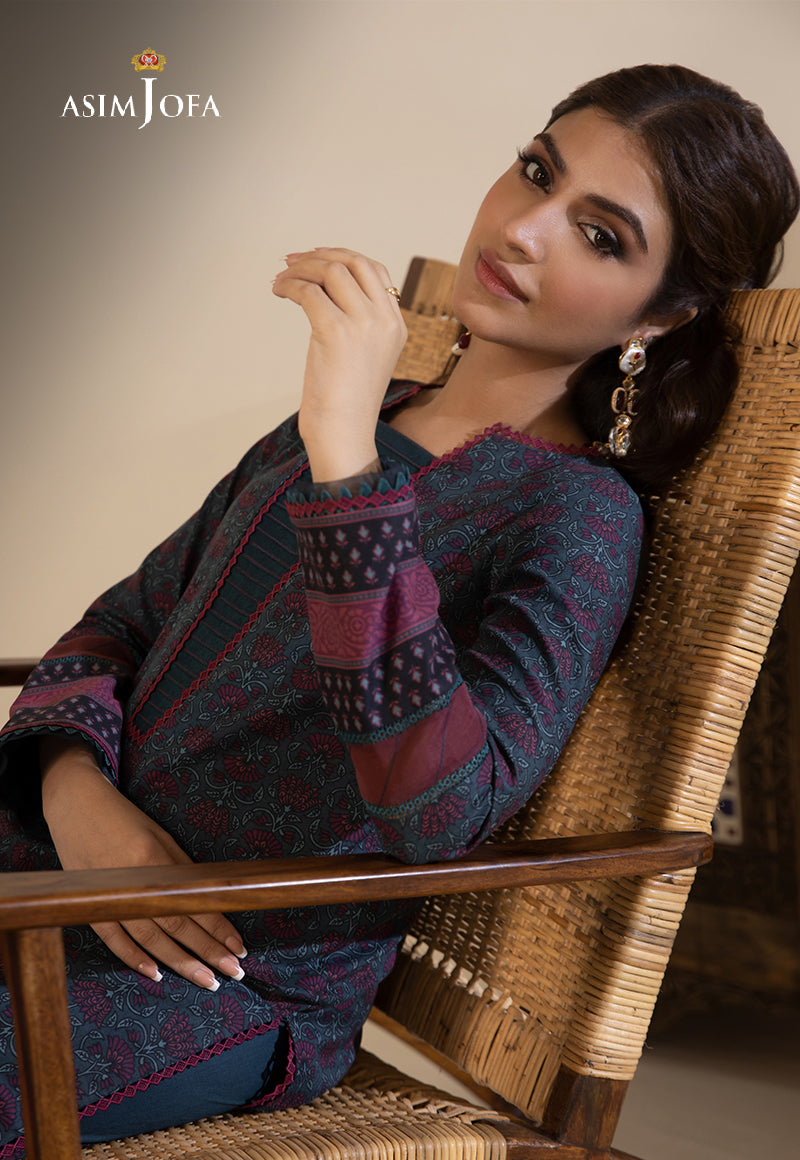 AJULN-16 Embroidered Chiffon Unstitched 3 Pcs