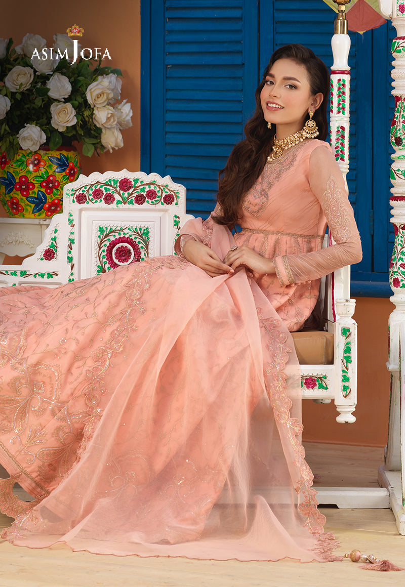 AJFC-72 EMBROIDERED ORGANZA 3 PCS