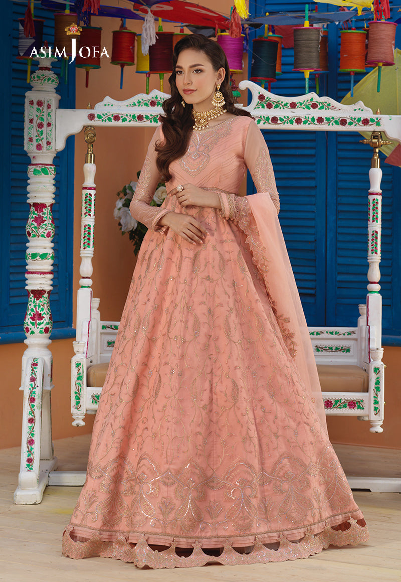 AJFC-72 EMBROIDERED ORGANZA 3 PCS