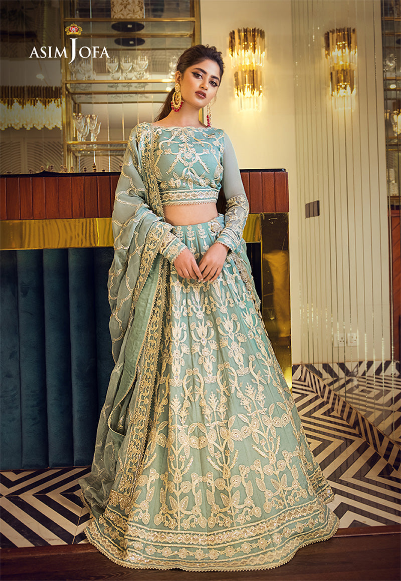 AJSE-12 EMBROIDERED CHIFFON 2 PCS