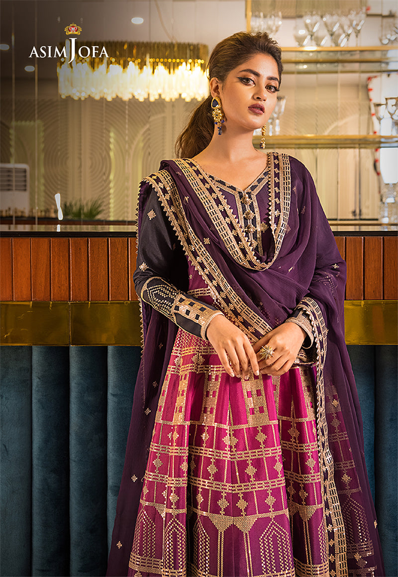 AJSE-11 EMBROIDERED CREPE SILK 3 PCS