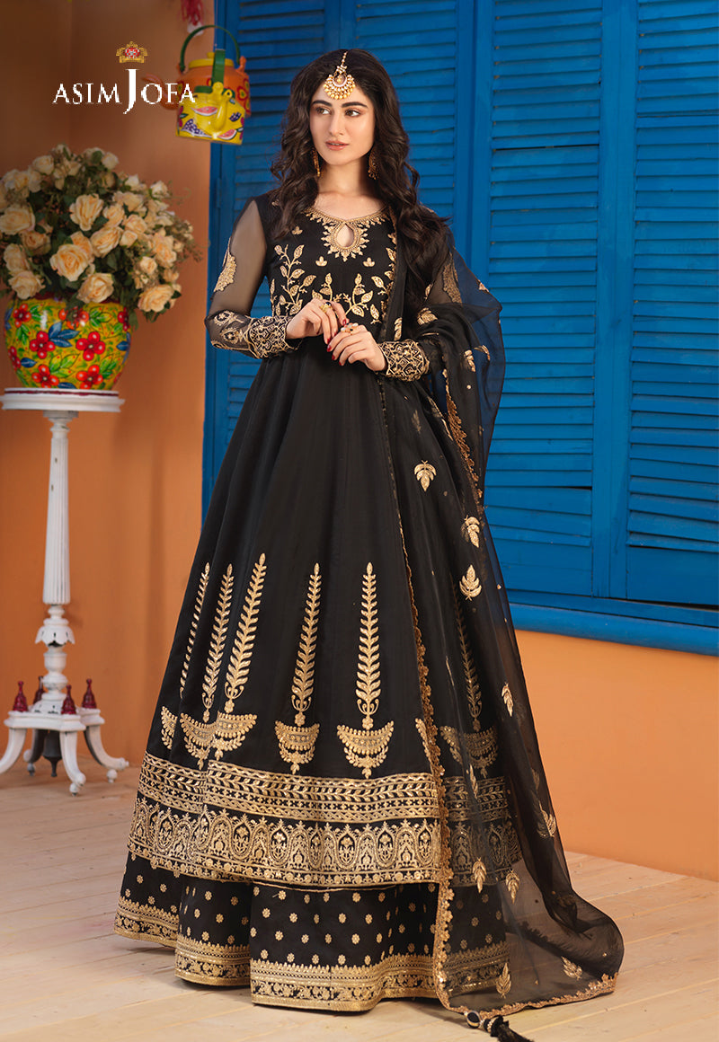 AJFC-65 EMBROIDERED ORGANZA 3 PCS