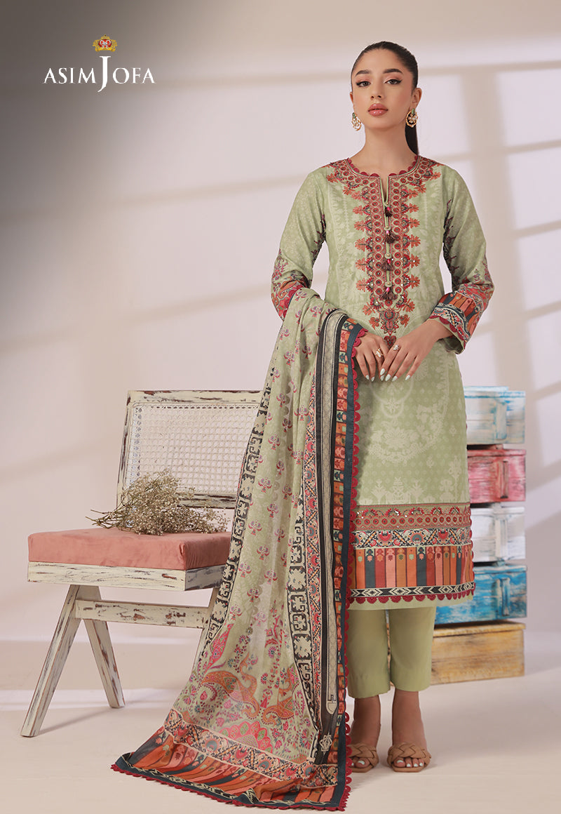 AJBPD-01 DESIGNERS EMBROIDERED STITCHED 3 PCS