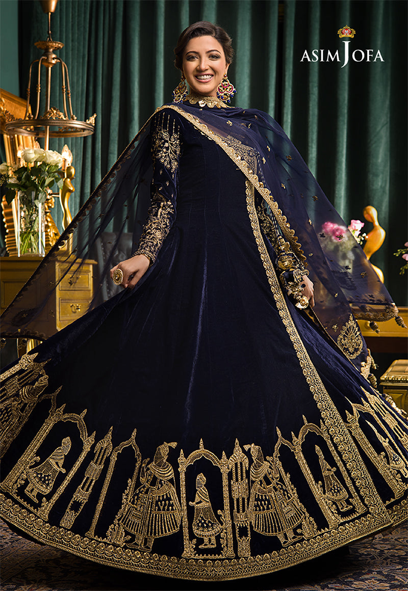 AJMR-03 EMBROIDERED VELVET 3 PCS
