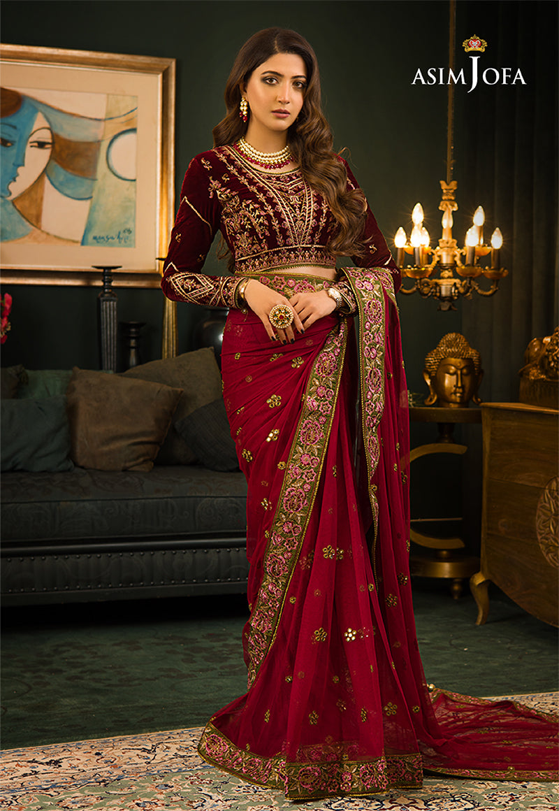AJMR-06 EMBROIDERED COTTON SILK 2 PCS