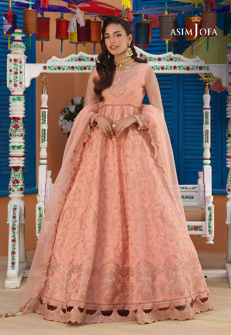 AJFC-72 EMBROIDERED ORGANZA 3 PCS