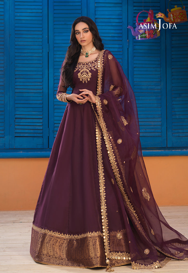 AJFC-73 EMBROIDERED ORGANZA 3 PCS