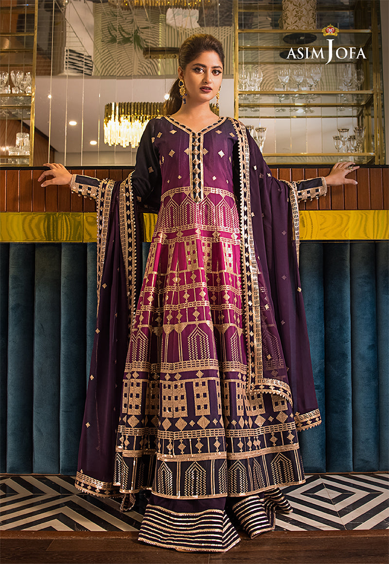 AJSE-11 EMBROIDERED CREPE SILK 3 PCS