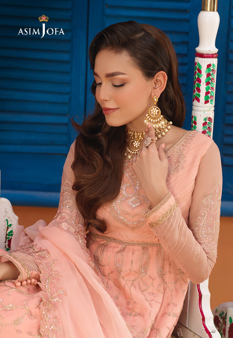 AJFC-72 EMBROIDERED ORGANZA 3 PCS