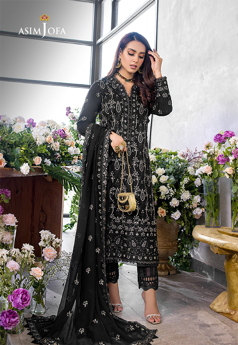 AJRLD-10 EMBROIDERED WOVEN JACQUARD LAWN STITCHED 3 PCS