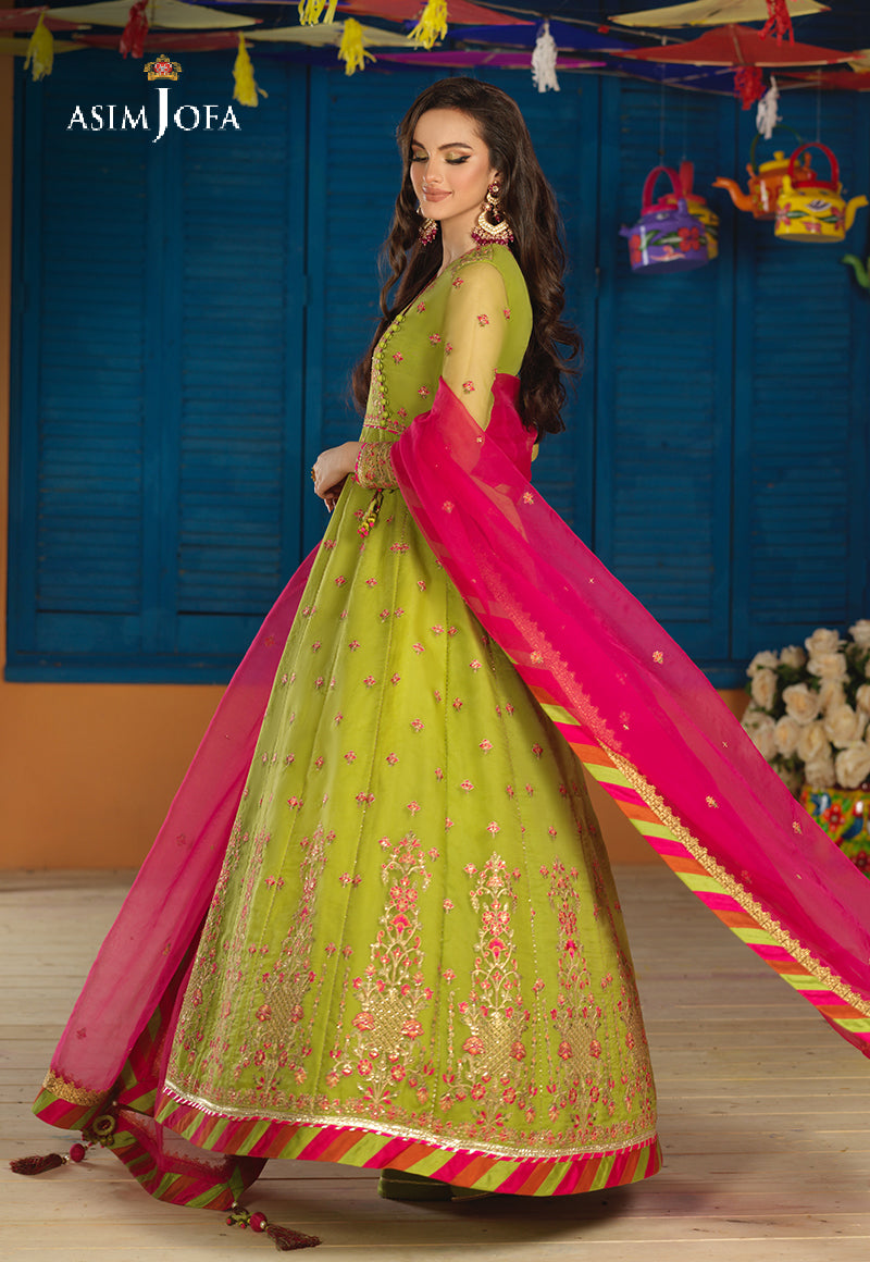 AJFC-69 EMBROIDERED ORGANZA 3 PCS
