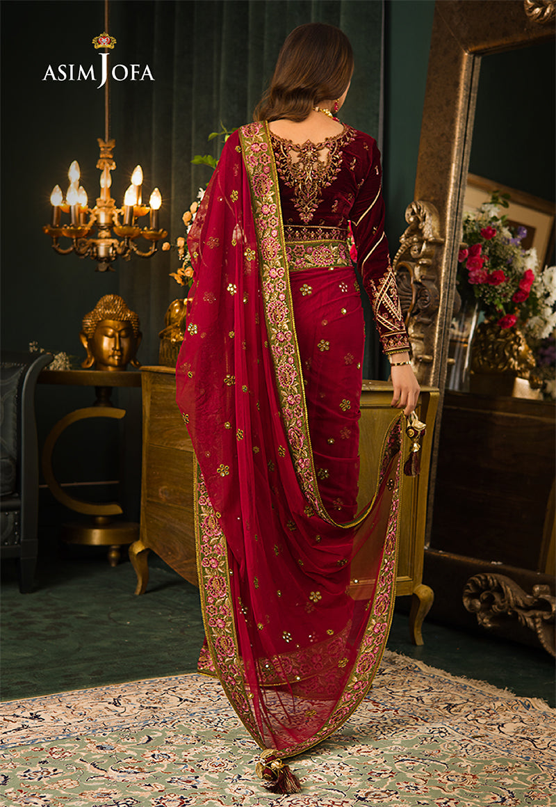 AJMR-06 EMBROIDERED COTTON SILK 2 PCS