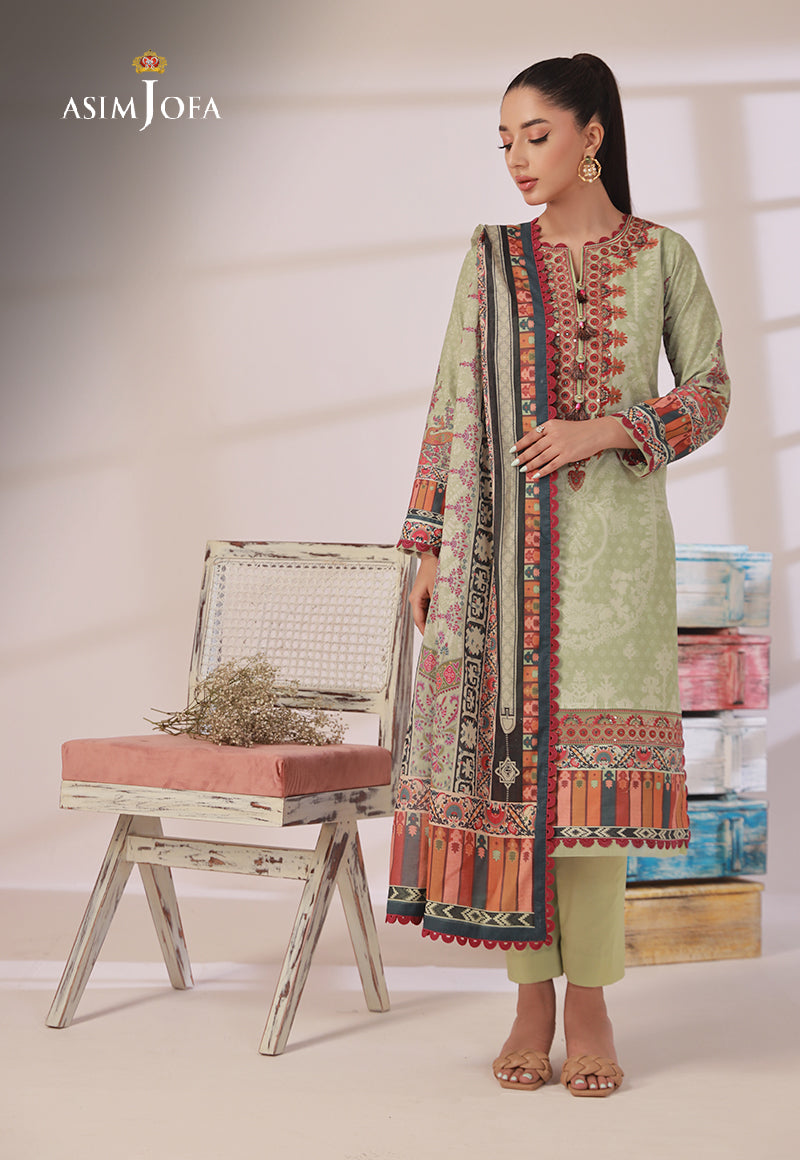 AJBPD-01 DESIGNERS EMBROIDERED STITCHED 3 PCS