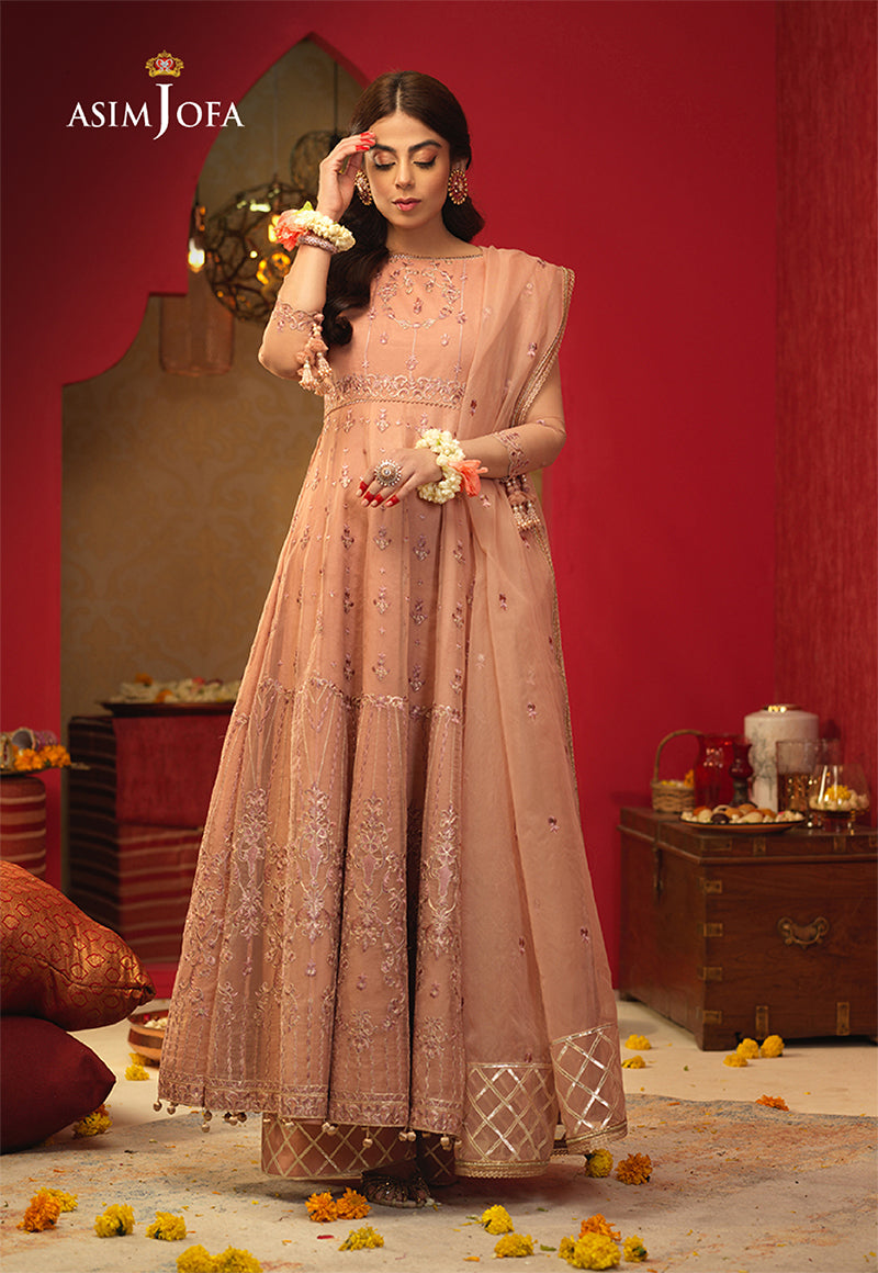 AJFC-26 EMBROIDERED ORGANZA 3 PCS
