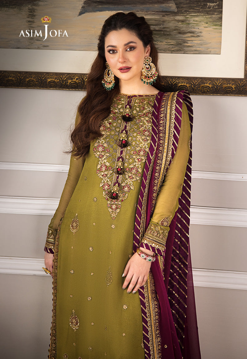 AJZSD-06 EMBROIDERED CHIFFON 3 PCS