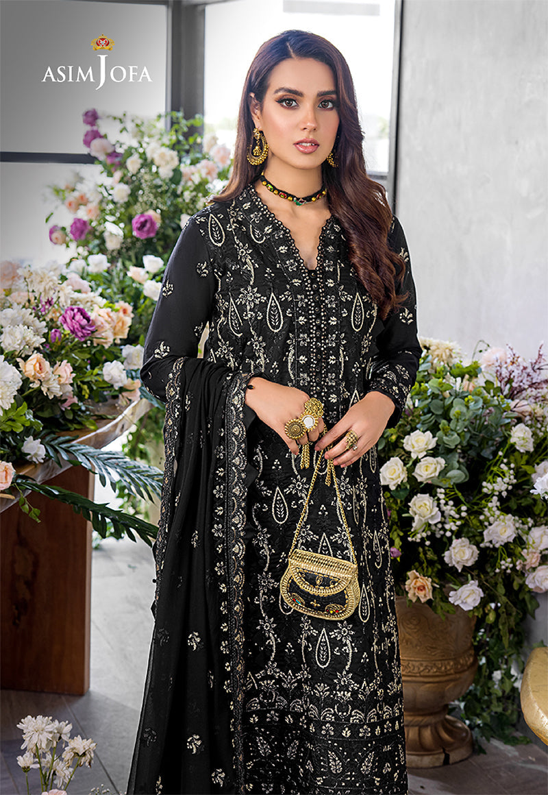 AJRLD-10 EMBROIDERED WOVEN JACQUARD LAWN STITCHED 3 PCS
