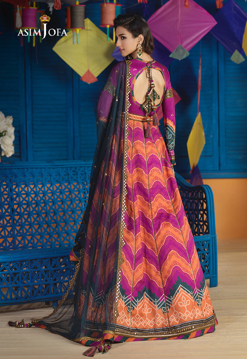 AJFCD-58 EMBROIDERED TUSSUR SILK Stitched 3 PCS