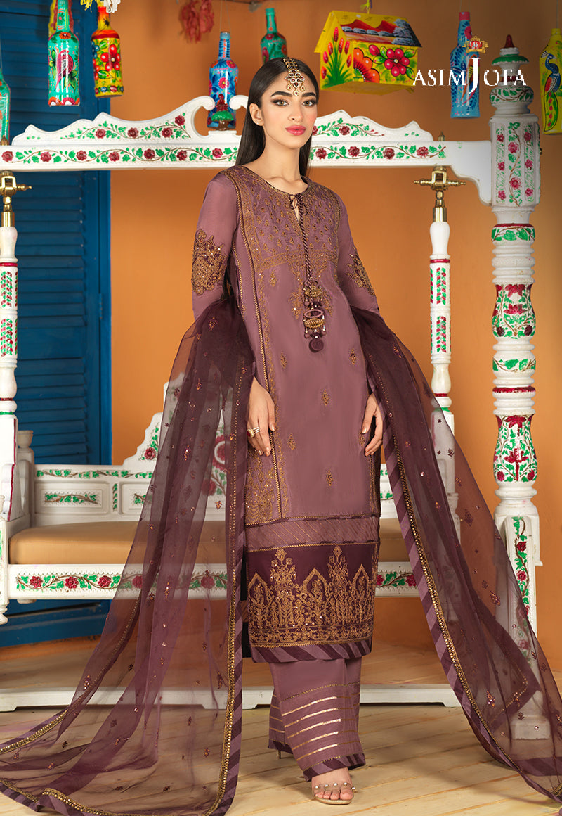 AJFC-71 EMBROIDERED SILK 3 PCS