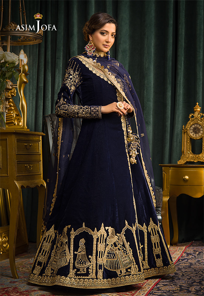 AJMR-03 EMBROIDERED VELVET 3 PCS