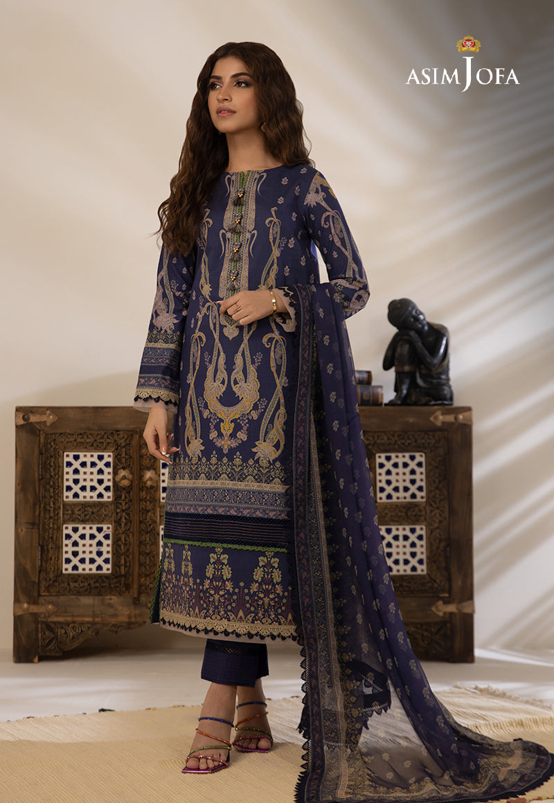Ajbpd-04 Designers Embroidered Stitched 3 Pcs