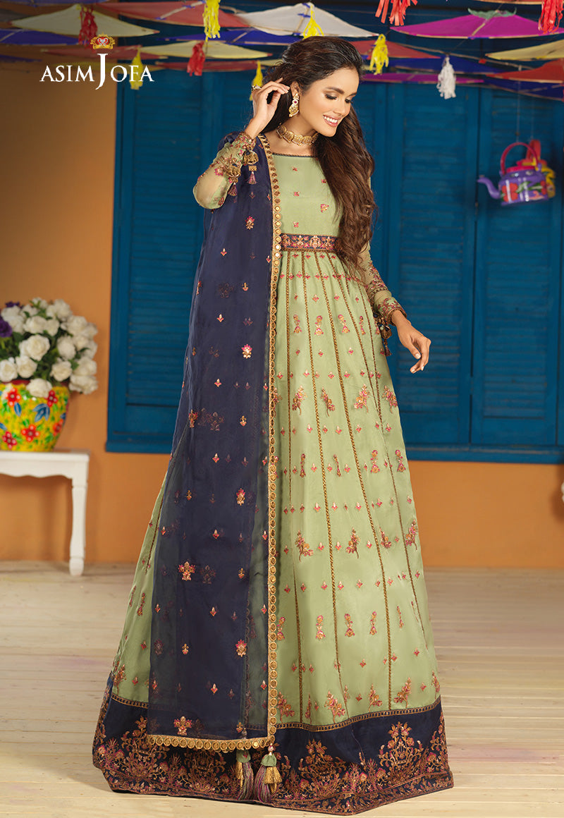 AJFC-56 EMBROIDERED ORGANZA 3 PCS