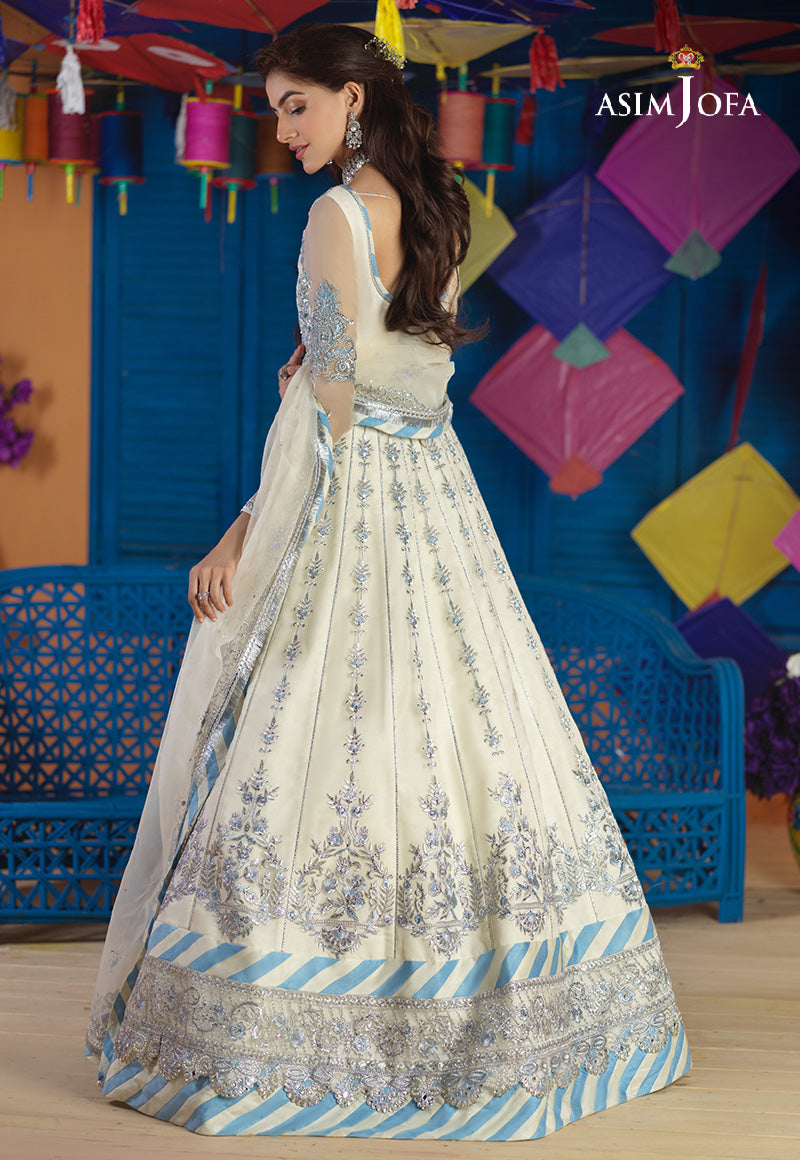 AJFC-63 EMBROIDERED ORGANZA 3 PCS