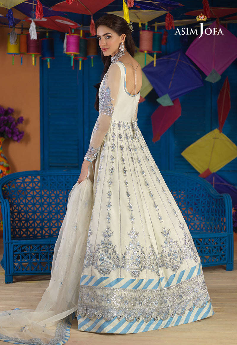 AJFC-63 EMBROIDERED ORGANZA 3 PCS