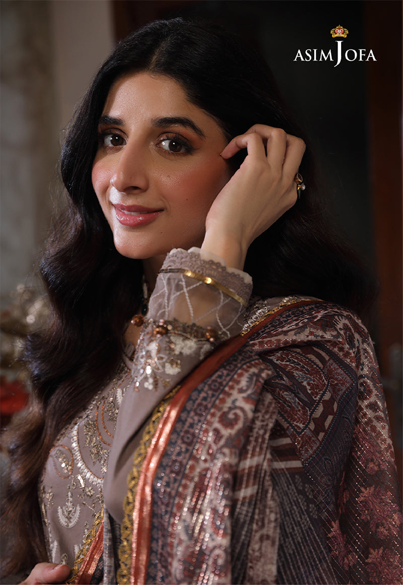 AJSO-354 Unstitched 3 Pcs Shirt Dupatta Trouser