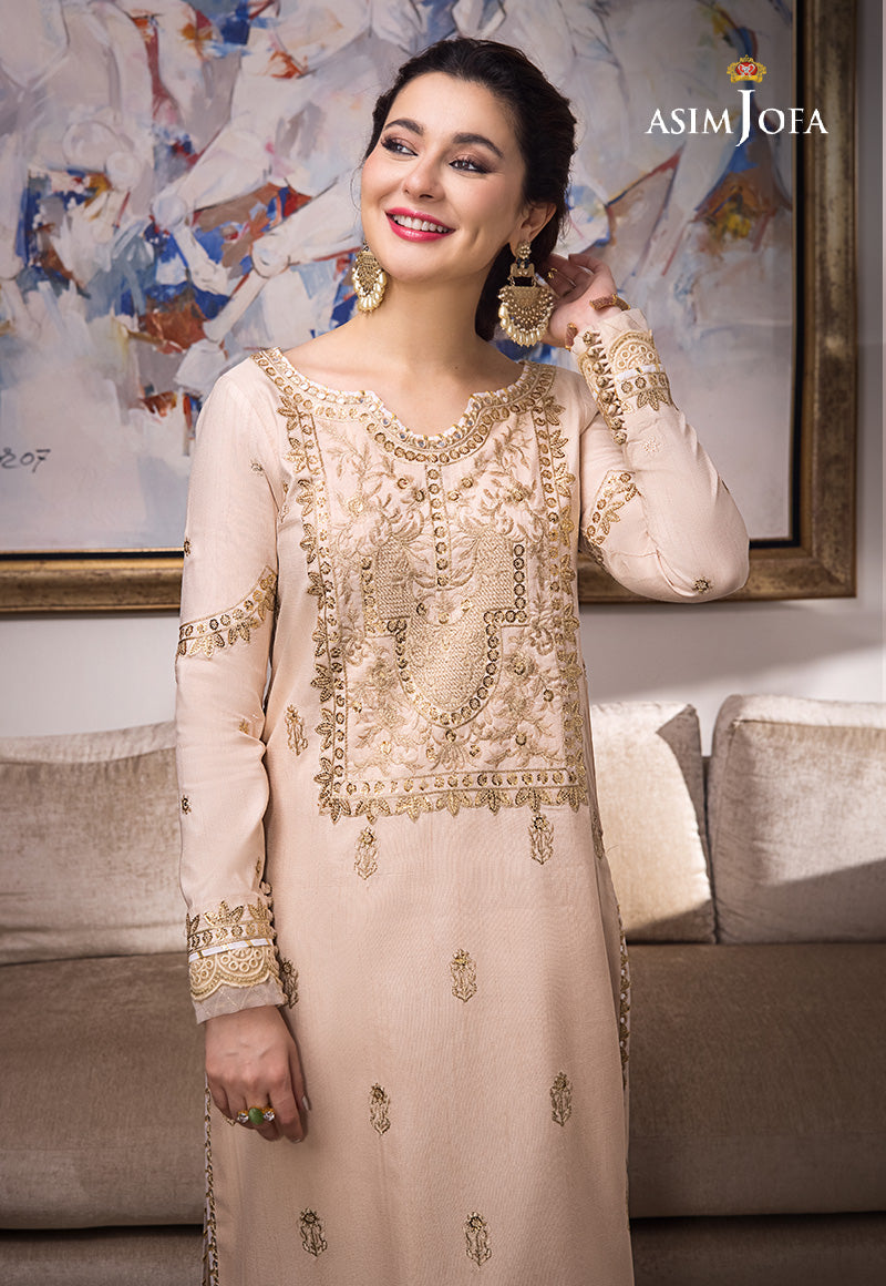 AJZS-15 EMBROIDERED RAW SILK 1 PC