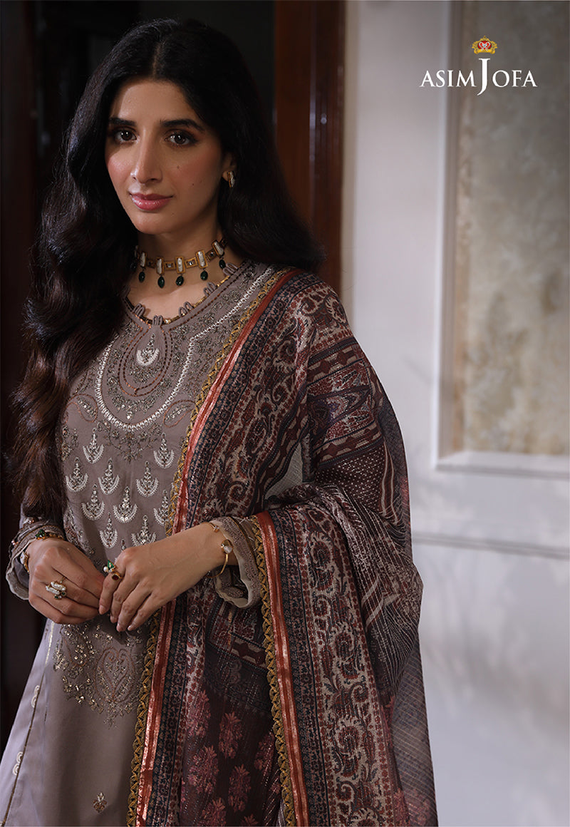 AJSO-354 Unstitched 3 Pcs Shirt Dupatta Trouser