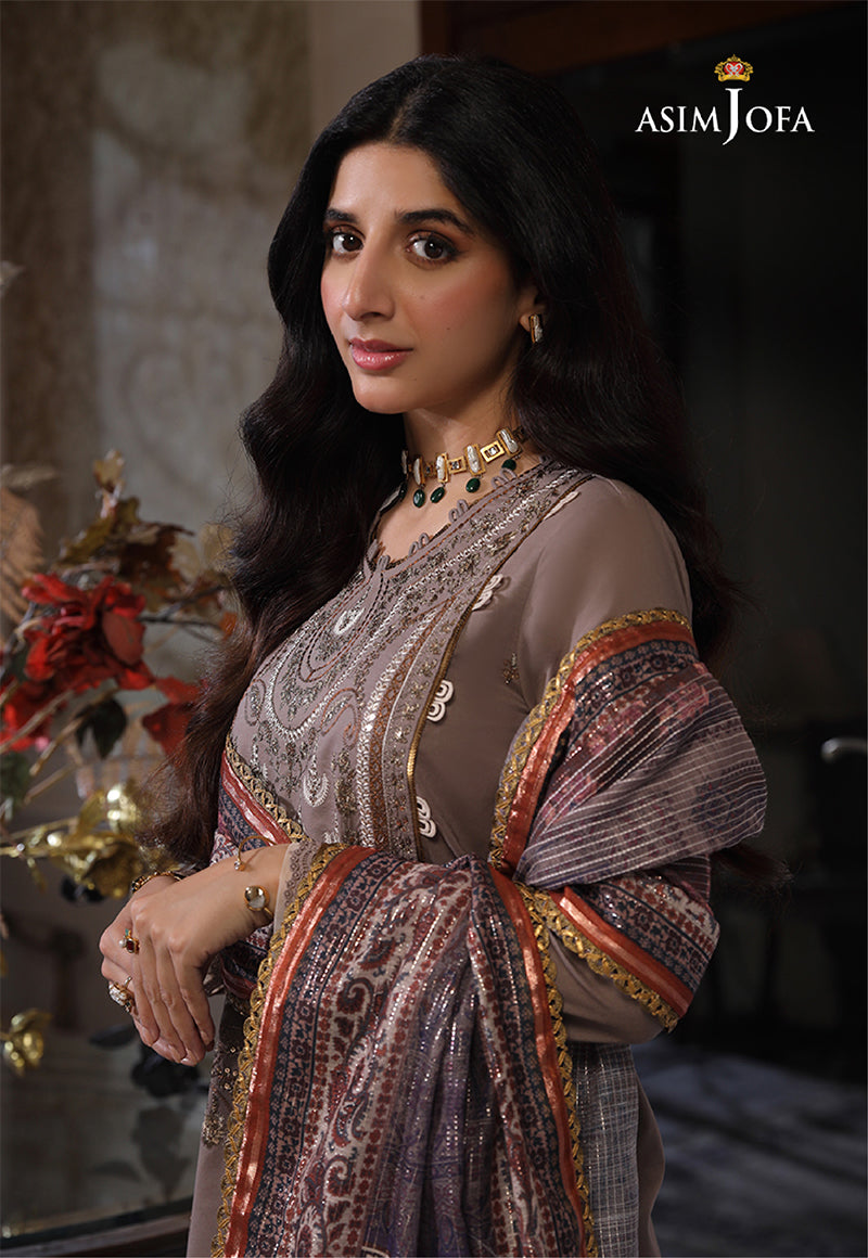 AJSO-354 Unstitched 3 Pcs Shirt Dupatta Trouser