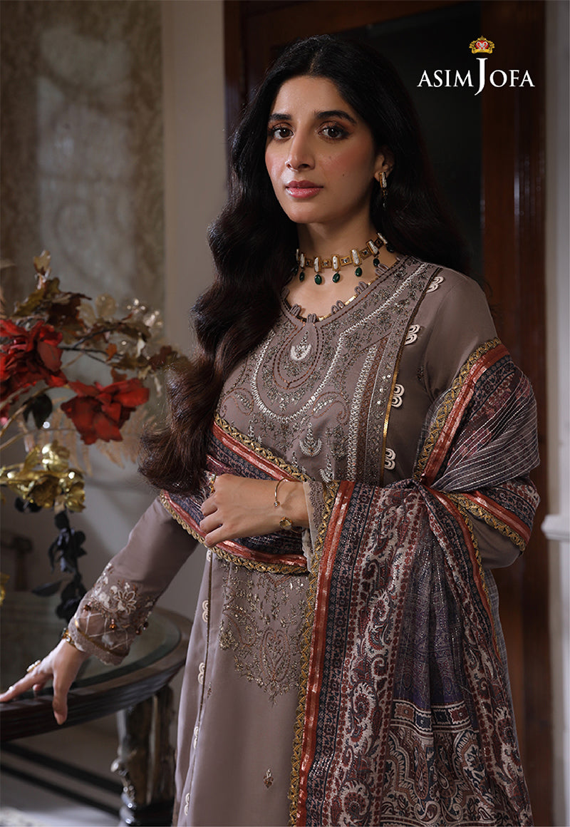 AJSO-354 Unstitched 3 Pcs Shirt Dupatta Trouser