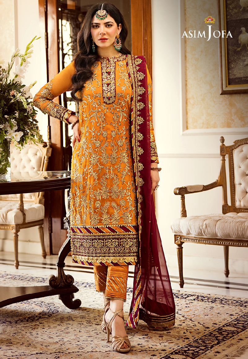 AJZS-30 EMBROIDERED ORGANZA 3 PCS