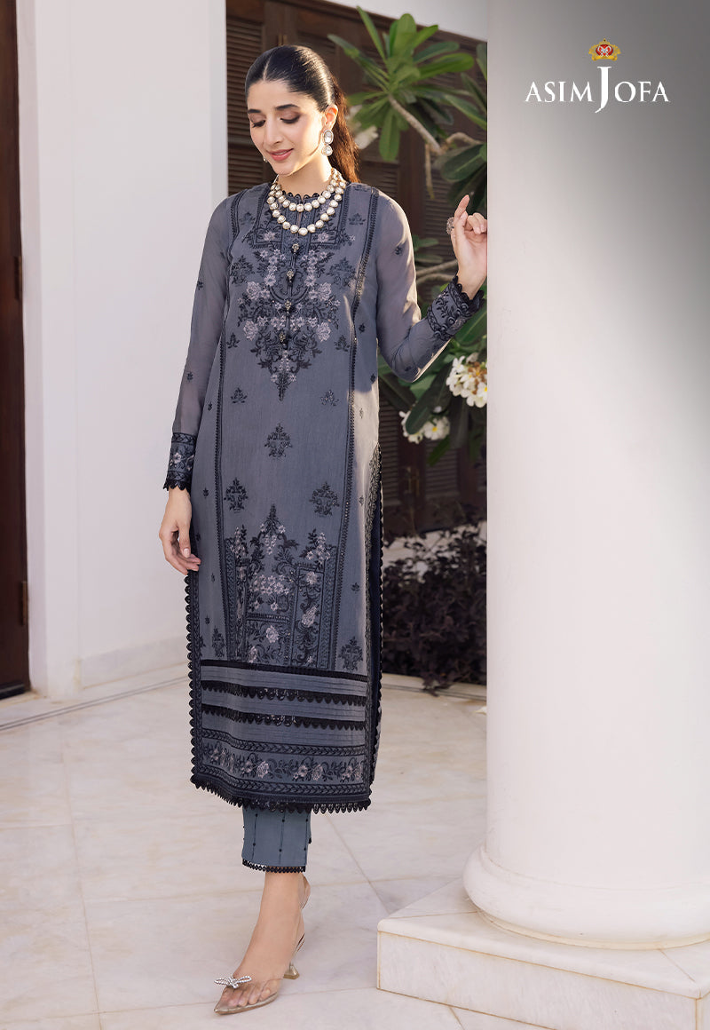 AJZS-30 EMBROIDERED ORGANZA 3 PCS