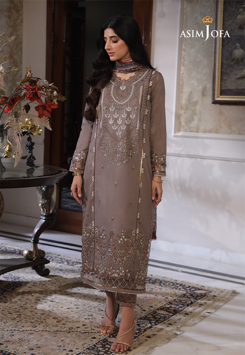 AJSO-354 Unstitched 3 Pcs Shirt Dupatta Trouser