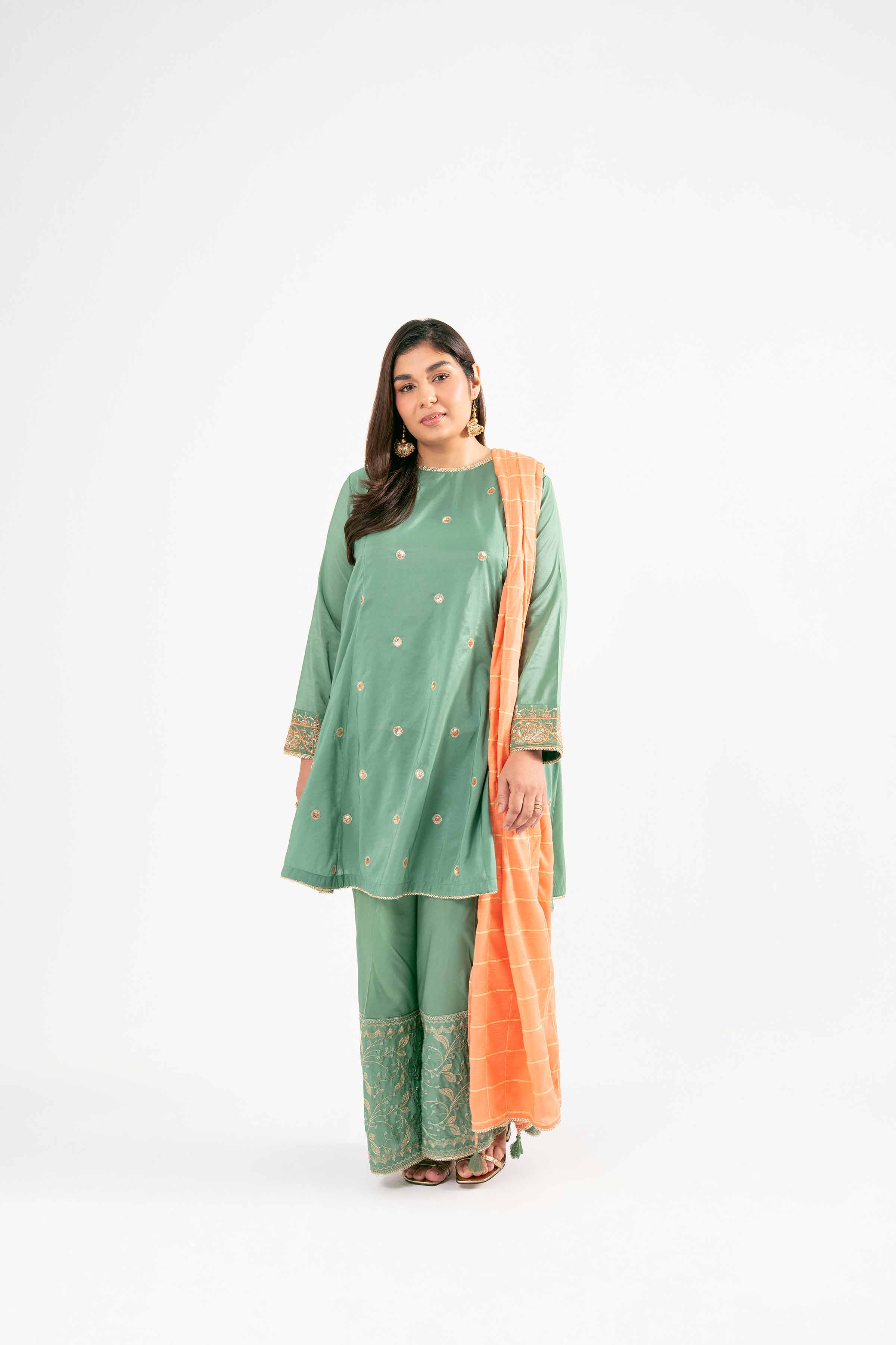 3 Piece - Embroidered Suit - PMD25-19 M