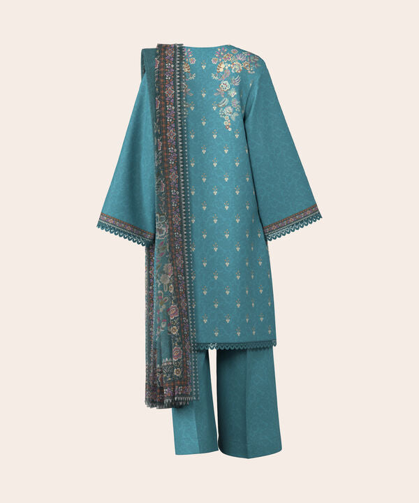 3 Piece - Digital Print Embroidered Fine Lawn Suit
