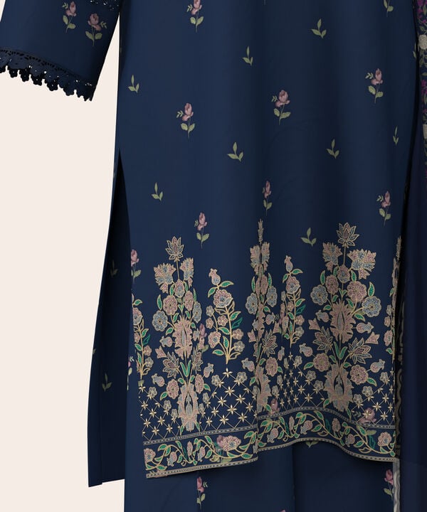 3 Piece - Digital Embroidered Fine Lawn Suit