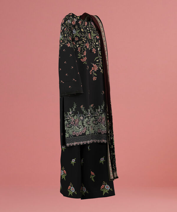 3 Piece - Digital Embroidered Fine Lawn Suit