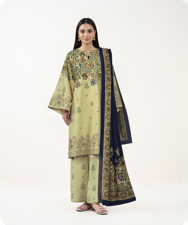3 Piece - Digital Embroidered Fine Lawn Suit