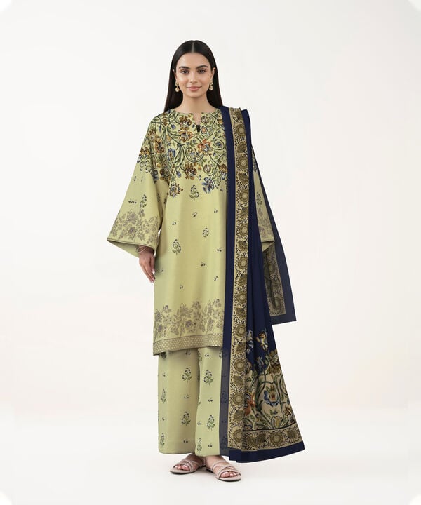 3 Piece - Digital Embroidered Fine Lawn Suit