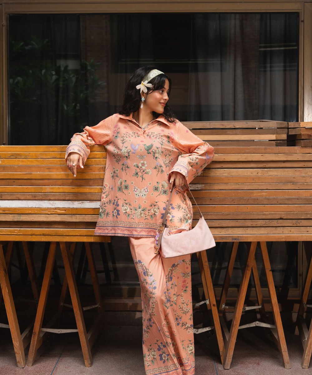 2 Piece - Printed Seersucker Suit PR26CASTV817