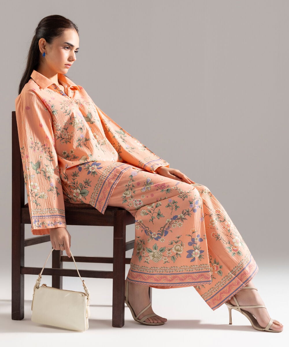 2 Piece - Printed Seersucker Suit PR26CASTV817