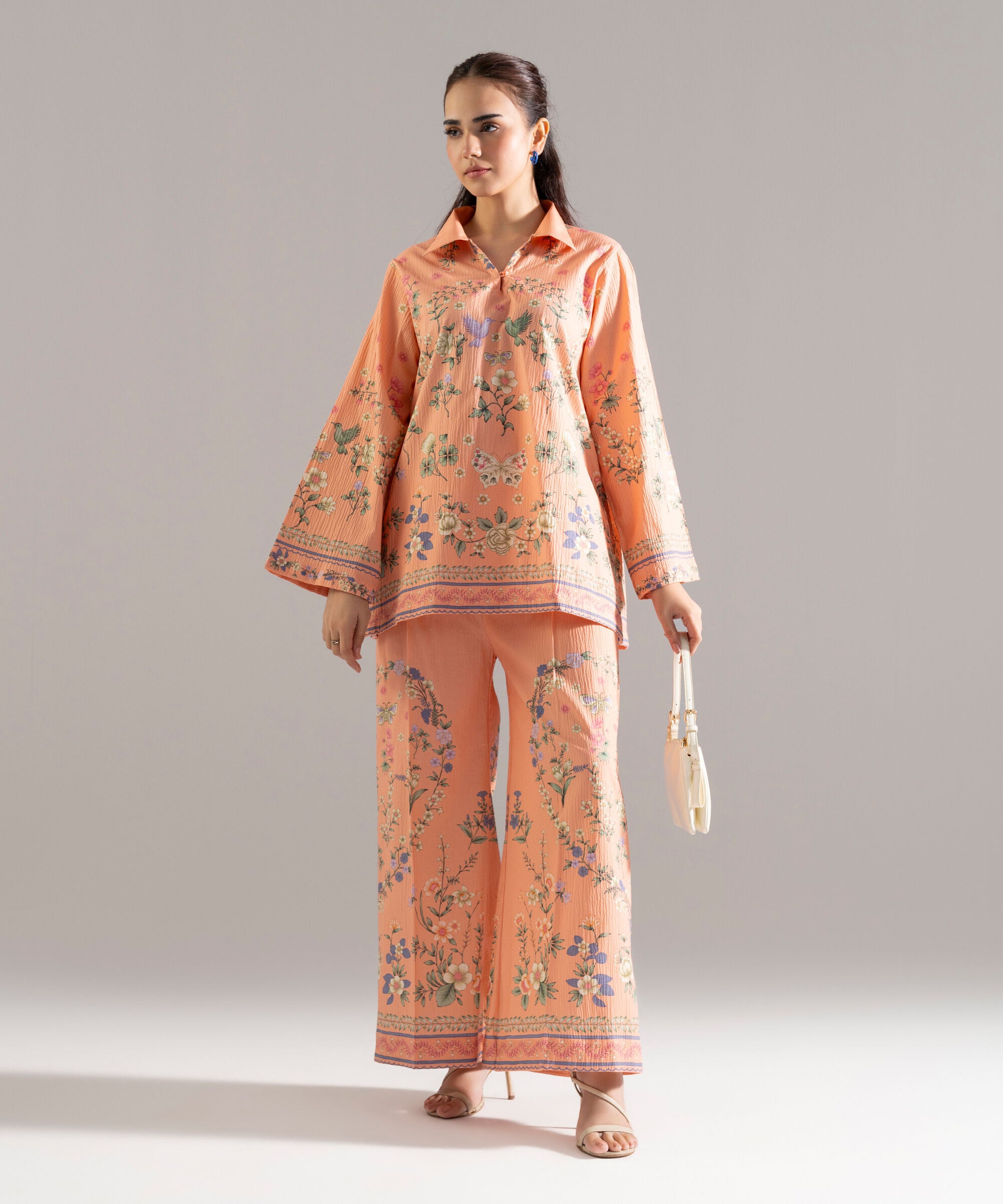 2 Piece - Printed Seersucker Suit PR26CASTV817