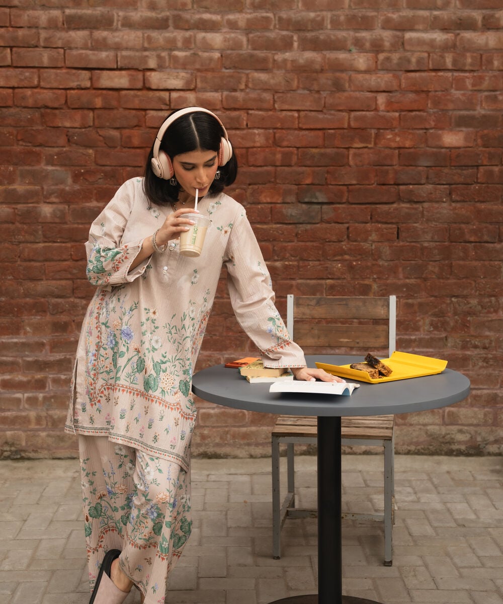 2 Piece - Printed Seersucker Suit PR26CASTV818