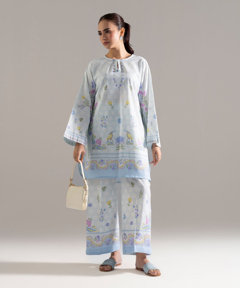 2 Piece - Printed Seersucker Suit PR26CASTV819
