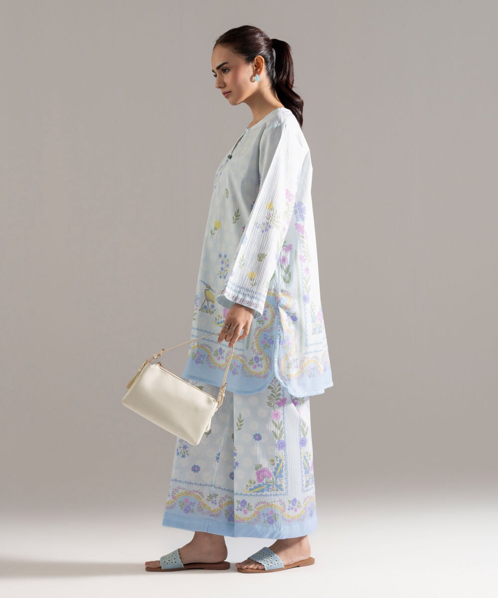 2 Piece - Printed Seersucker Suit PR26CASTV819